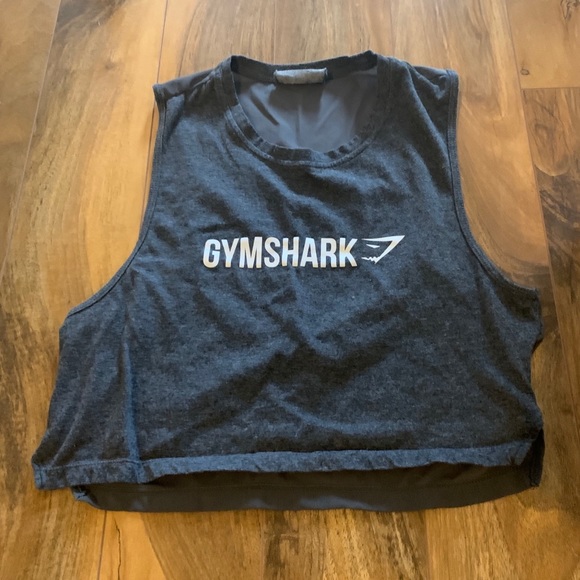 Marled Grey Gymshark Cropped Tank - Picture 1 of 4